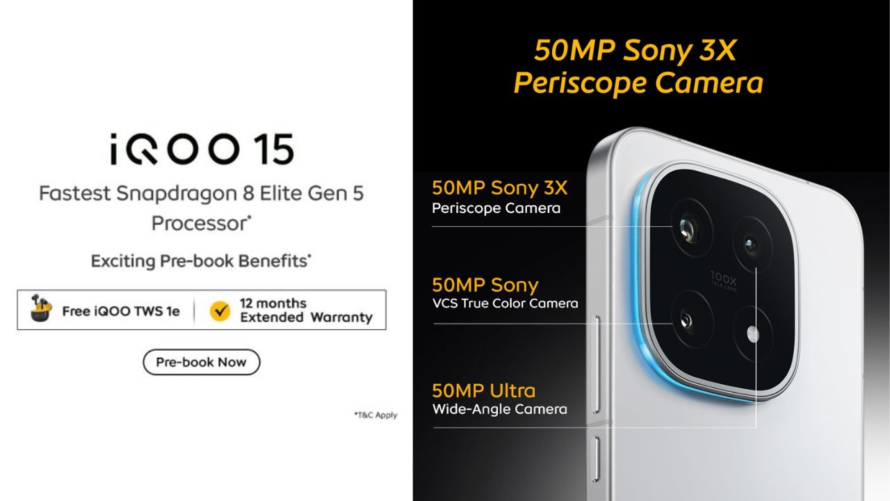 iQOO 15 pre-booking Start in India