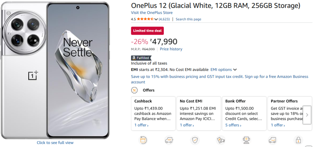 OnePlus 12 On Discount