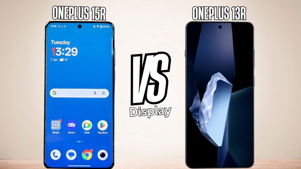 OnePlus 15R vs OnePlus 13R Display