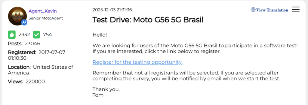 Moto G56 5G Brasil