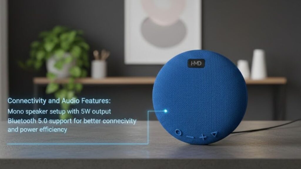 HMD Boom E1 Speaker Connectivity and Audio Features