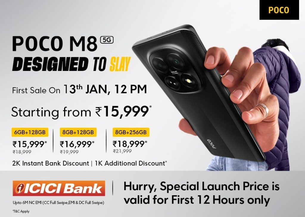Poco M8 5G Price in India and Availability