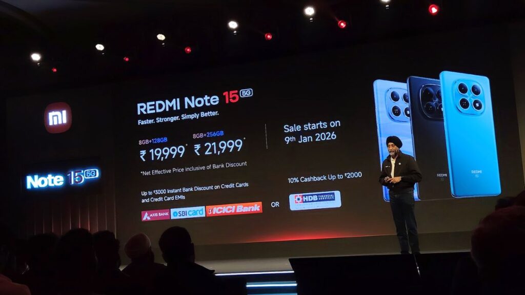 Redmi Note 15 5G Price in India and Availability